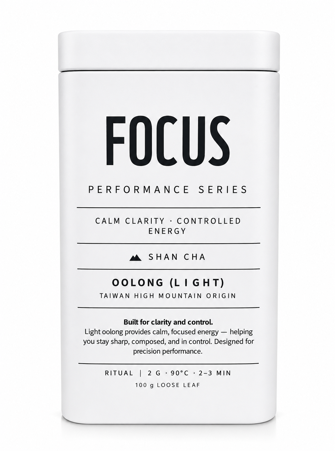 Focus — Performance Oolong